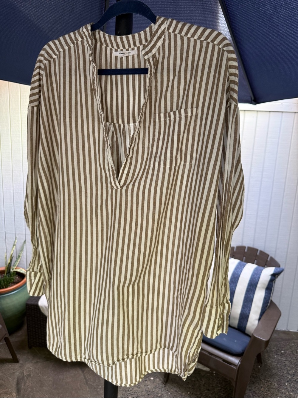 O'Neill Striped V-Neck blouse or cover-up